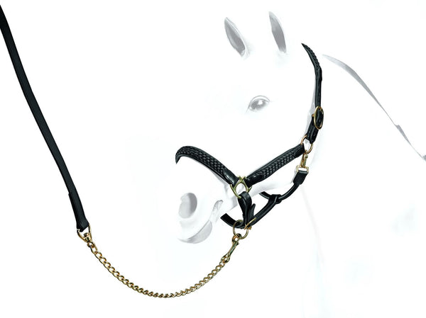 Equipe Leather Halter with Braiding (BR19)